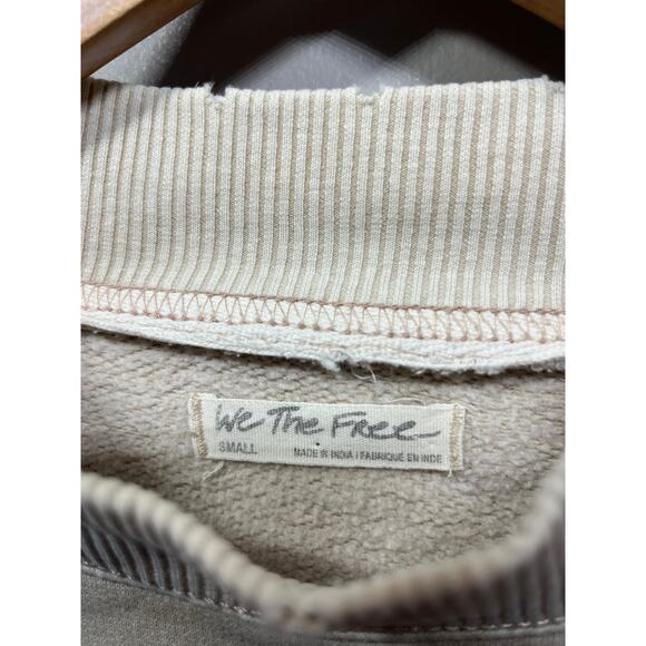 We The Free Sweatshirt Cropped Stretch Notched Cropped Comfy Casual Lounge S - Picture 6 of 8